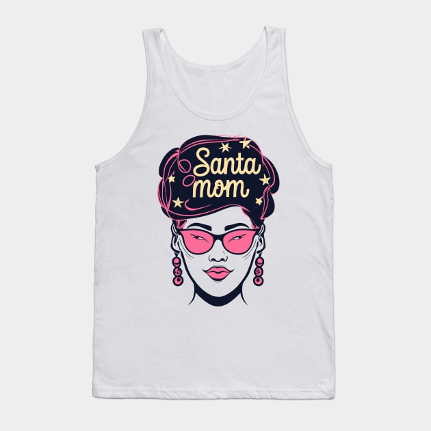 "Sassy Santa Mom Magic" - Funny Christmas Mom Tank Top by stickercuffs